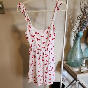 Charlotte Russe White Dress with Red Pattern